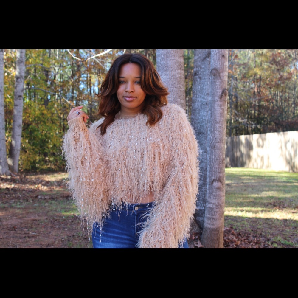 Fur Cropped Sweater